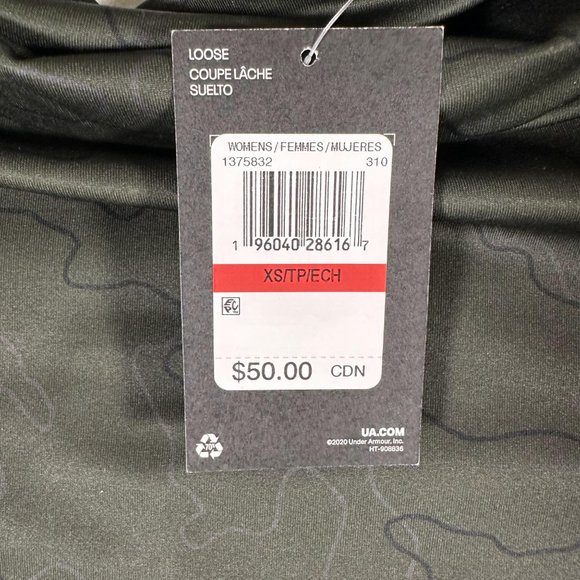 Under Armour Womens Turtleneck Sport Top Loose Fit Size XS Olive Green NWT - Picture 10 of 13